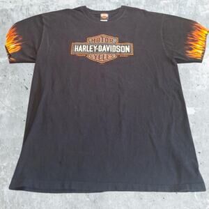 Harley Davidson Flame Sleeve Tee Shirt